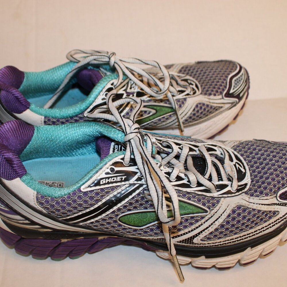 Brooks Ghost 5 1201131B532 Running Shoes Size 91/2 Silver/Purple Women's - Picture 5 of 8